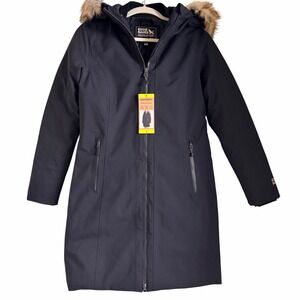 Eddie Bauer Women's Water Repellent Down Parka Coat, Black, Size Small